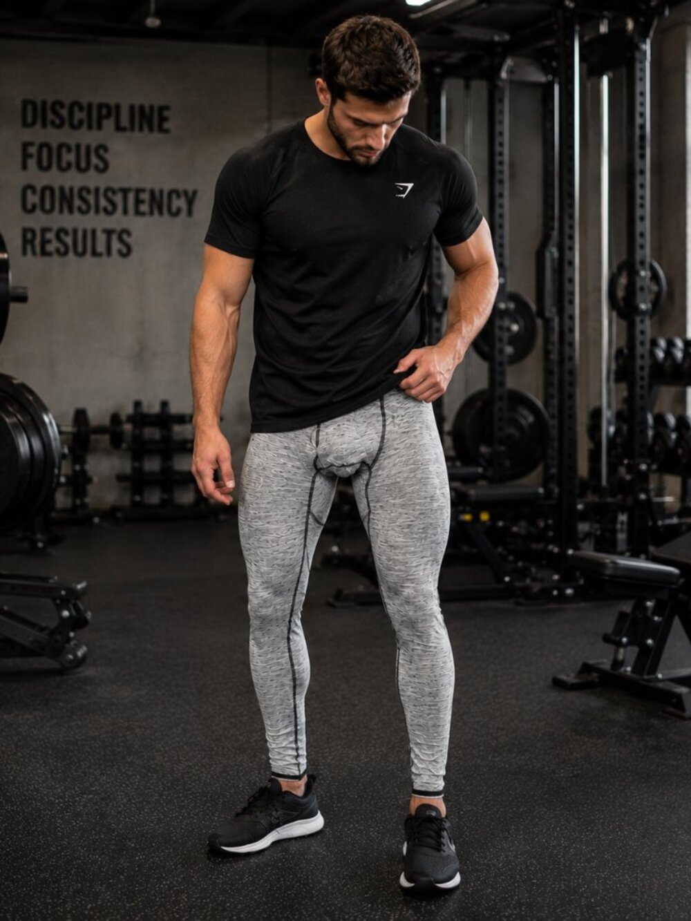 Nike Pro Dri Fit 3/4 Tights Mens 2XL Gray Compression Training Running Gym